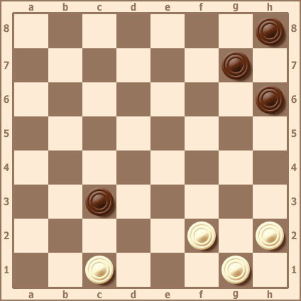 Связка. Пример связок в русских шашках